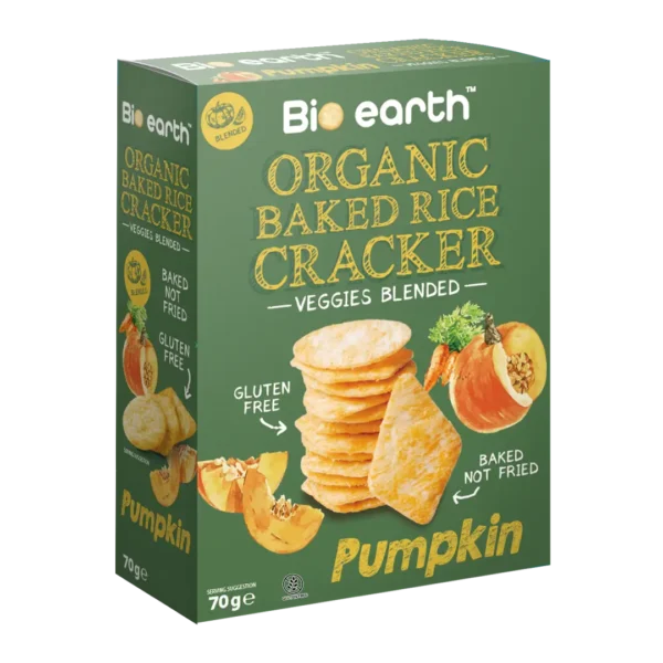 Bio Earth Organic Baked Rice Cracker <br> Pumpkin
