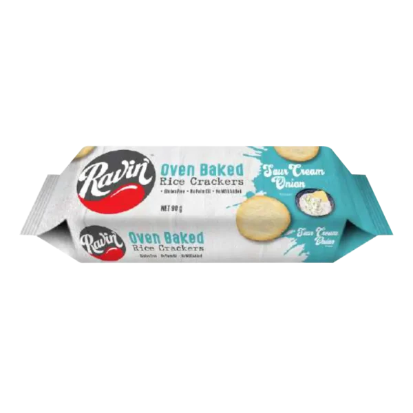 Ravin' Oven Baked Rice Cracker <br> Sour Cream & Onion