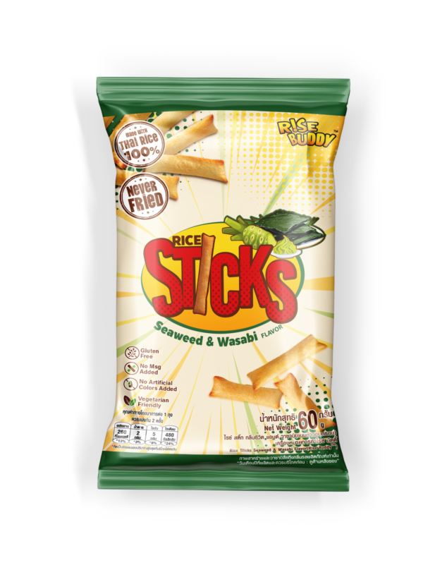 Rise Buddy Rice Sticks <br> Seaweed Wasabi